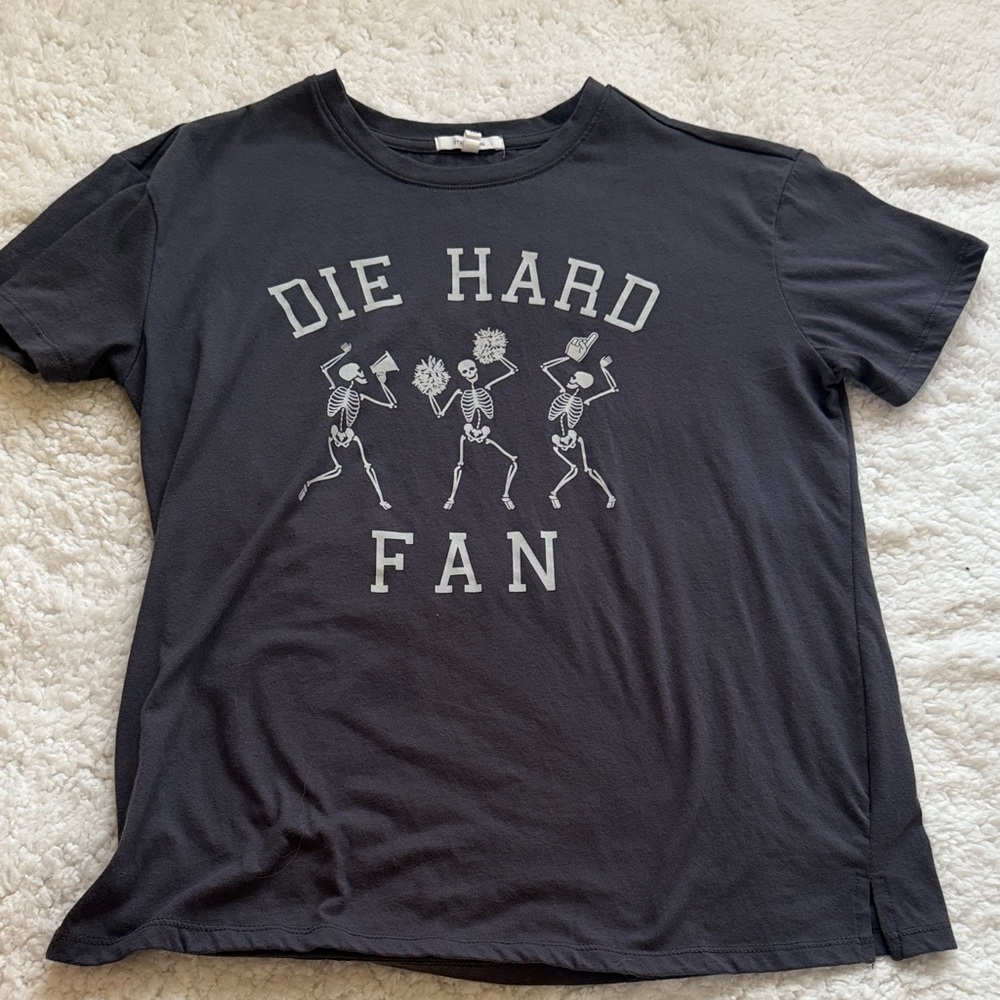 Maurices Black 'Die Hard Fan' Short Sleeve Tee